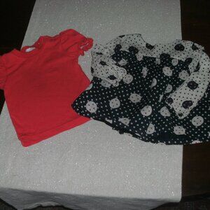 Set of TWO cute TOPS ~ LORD & TAYLOR  & BABY GAP ~ size 18 Months